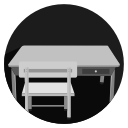 chair, furniture, househol, table svg vector icon