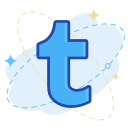 media, social, tumblr svg vector icon