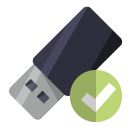 pen,drive,checkmark icon
