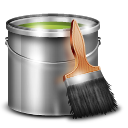 bucket, green, paint, painting icon