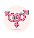 bisexual, sign svg vector icon