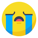 bad, cry, crying, disappointed, face, smile, smiley svg vector icon