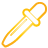 basic, pipette, yellow icon