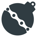 bulb, christmas, ornament svg vector icon