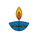 diwali, diya, festival, lights svg vector icon