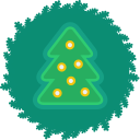 christmas, tree, wreath, xmas svg vector icon