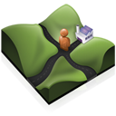 gps, landscape, map, pathing icon