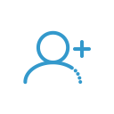 add, interface, social, user svg vector icon