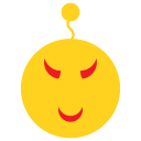 app, cartoon, devil, emotion, gestures, proud, resentful svg vector icon