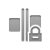 space,evenly,horizontal,lock icon