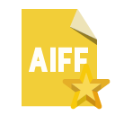 file,format,aiff,star icon