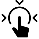 3d, touch svg vector icon