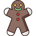 christmas, gingerbread, man svg vector icon