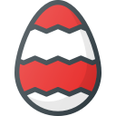 colored, decoration, easter, egg svg vector icon