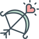 bow, cupid, love, valentines svg vector icon