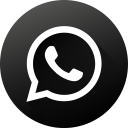 black white, circle, high quality, long shadow, social, social media, whatsapp svg vector icon