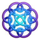 purpleblue,circleknot,knot,knotting icon