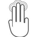 finger, gesture, hand, interactive, scroll, swipe, tap svg vector icon