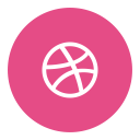 dribbble, social svg vector icon