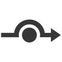 arrow, cirquit, point svg vector icon