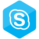 colored, hexagon, high quality, media, skype, social, social media svg vector icon