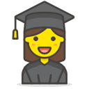 1, student, woman svg vector icon