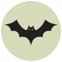bat, halloween svg vector icon