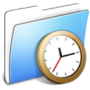 aqua,smooth,folder,clock,alarm,time,history,alarm clock icon