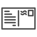 country, envelope, friend, letter, post, postcard, stamp svg vector icon