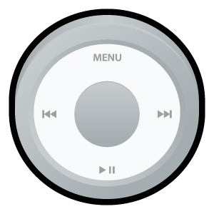 ipod,silver,badge icon