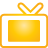 basic, television, yellow icon