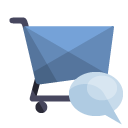 shoping,cart,speech,bubble icon