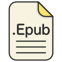 document, epub, file, format, text svg vector icon