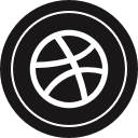 dribbble, logo, media, social svg vector icon