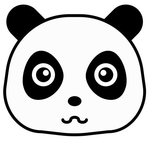 Panda svg vector icon