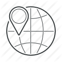 earth, globe, gps, location, map, pin, world icon