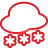 basic, red, snow, weather icon