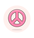 peace, sign svg vector icon