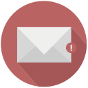 mail, red, warning svg vector icon