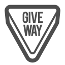attention, give, road, sign, traffic, way svg vector icon
