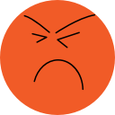 angry, bad, sad, smiley svg vector icon