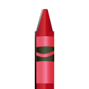 crayon, red crayon svg vector icon