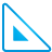 basic, blue, ruler, triangle icon