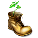 boot, plant, shoe icon
