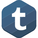 social network, tumblr svg vector icon
