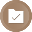 accept, check, data, folder, ok, storage svg vector icon