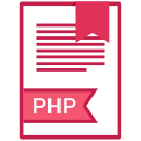 extension, file, name, php svg vector icon