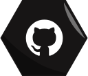 coding, github, hexagon, networking, programming, social svg vector icon
