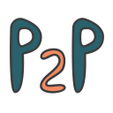 business model, p2p, peer 2 peer, peer to peer svg vector icon