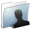 folder, graphite, stripped, users icon